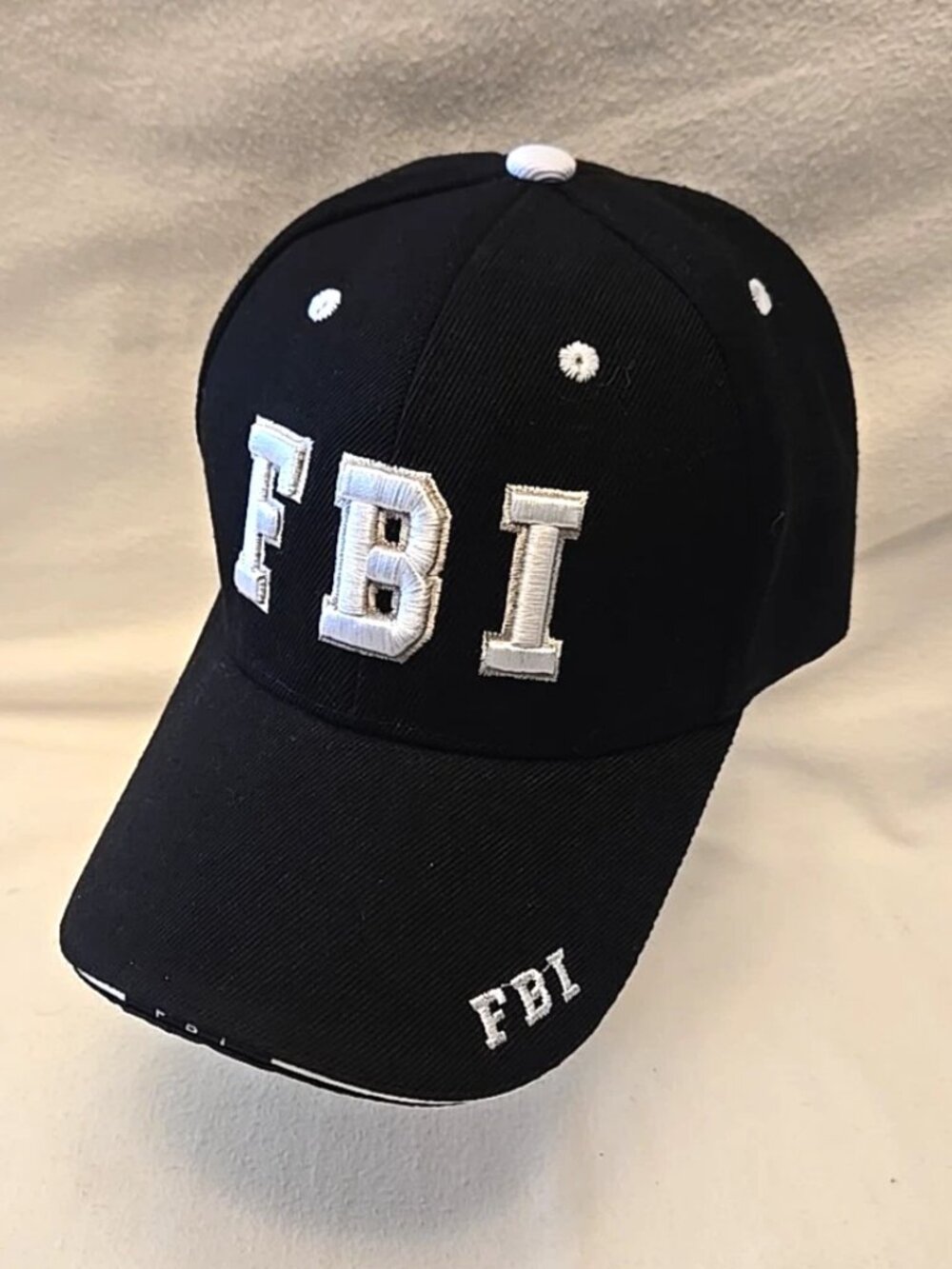 FBI Embroidered - Black Baseball Cap - Adjustable. NWOT